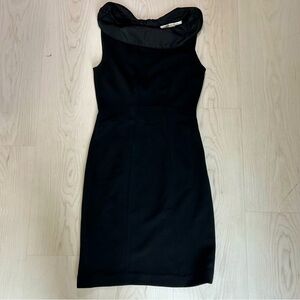 Diane Von Furstenberg Little Black Dress Off the Shoulder Mini Size 4